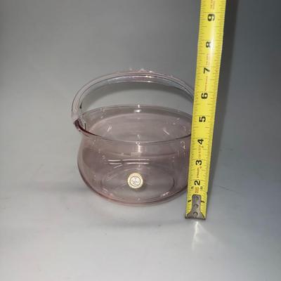 Avon Pink Crystal Clear Bowl