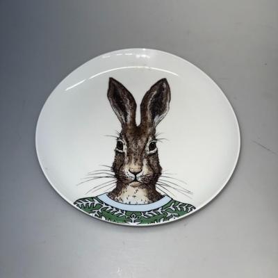 West Elm Rachel Kozlowski Dapper Animal Rabbit Plate