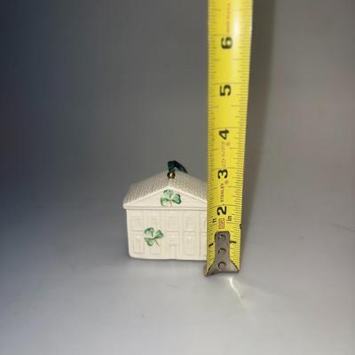 Vintage Belleek Ornament Bell, Foley's Forge 2003 Cute Cottage