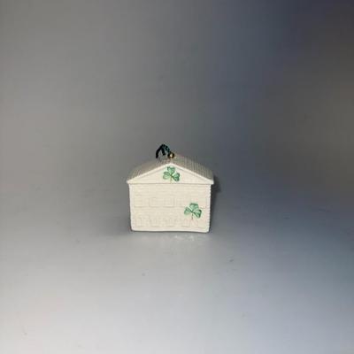 Vintage Belleek Ornament Bell, Foley's Forge 2003 Cute Cottage