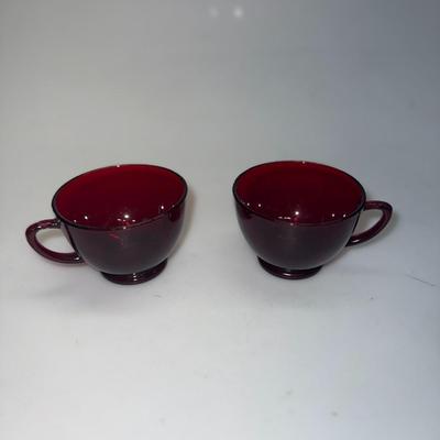 Anchor Hocking Royal Red Cups (2)