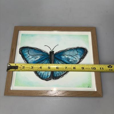 Butterfly Painting Wall Art Signed by AC in 23'