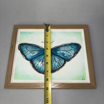Butterfly Painting Wall Art Signed by AC in 23'