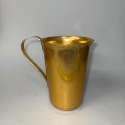 Vintage gold atomic Water Pitcher Flamingo Aluminum mid Century Style Table Ware farmhouse decor