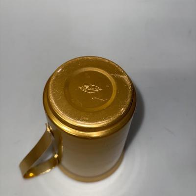 Vintage gold atomic Water Pitcher Flamingo Aluminum mid Century Style Table Ware farmhouse decor