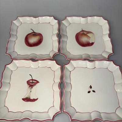Hand Painted Italy Disappearing Apple Plate Wall Décor