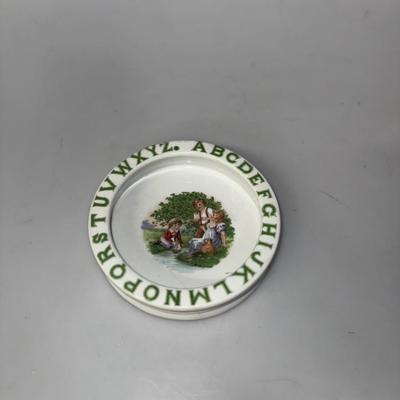 Antique Porcelain ABC Child Feeding Bowl Baby Dish Germany Vintage