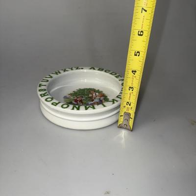 Antique Porcelain ABC Child Feeding Bowl Baby Dish Germany Vintage
