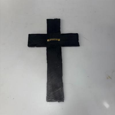 Colorful Cross with "faith, Hope, and Love" etched