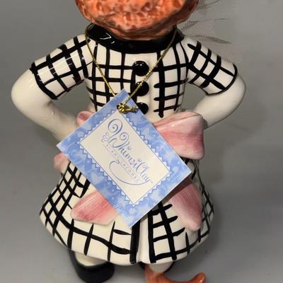 Collectible WhimsiClay Amy Lacombe Lucy Rigato Ceramic Cat Figurine 2006