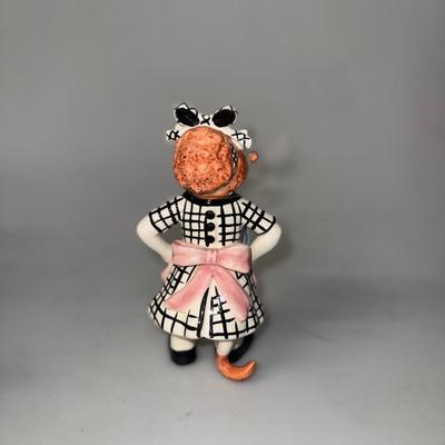 Collectible WhimsiClay Amy Lacombe Lucy Rigato Ceramic Cat Figurine 2006