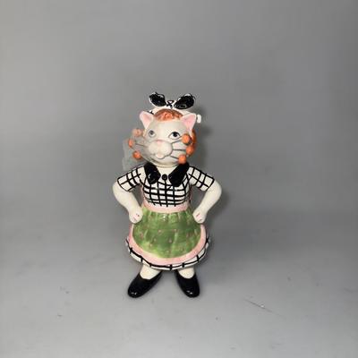 Collectible WhimsiClay Amy Lacombe Lucy Rigato Ceramic Cat Figurine 2006