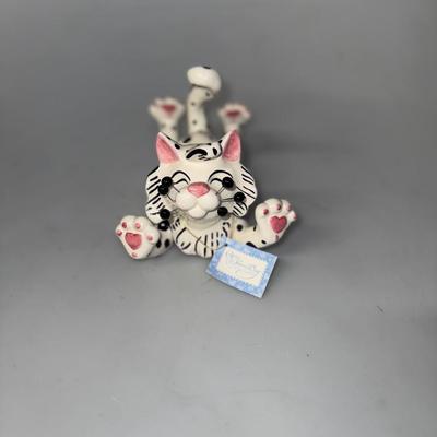 Collectible WhimsiClay Amy Lacombe Limbo Cat Figurine 2006 LOT