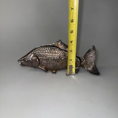 Vintage silver-plated Italian Fish shaped Napkin Serviette Menu Letter Holder