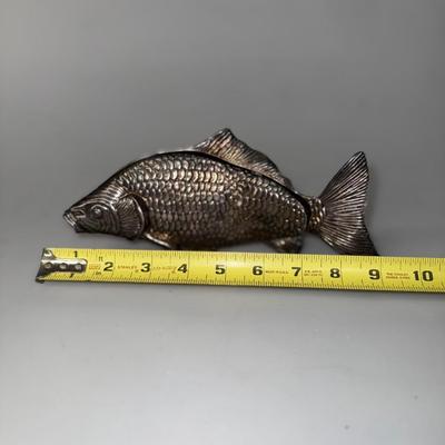 Vintage silver-plated Italian Fish shaped Napkin Serviette Menu Letter Holder