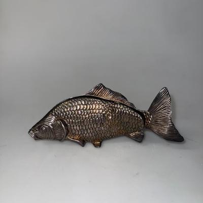 Vintage silver-plated Italian Fish shaped Napkin Serviette Menu Letter Holder