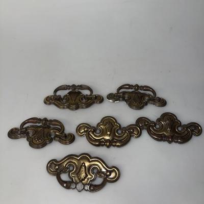 Vtg Kitchen drawer handles  brass