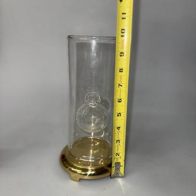 Wolford Glassblowing Oil Lamps with Brass Base