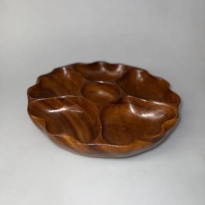 Vintage Hanalei Woods Hand Carved Hawaii Monkey Pod