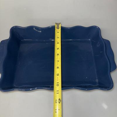 Blue BICO Scallopped Edge Baking Dish