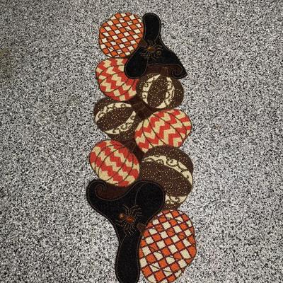 Pier 1 Imports Witches Hats & Pumpkins Beaded Table Runner