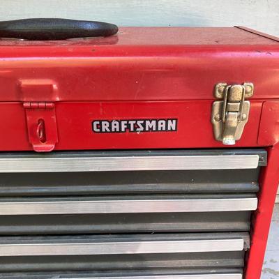 LOT 55: Craftsman Toolbox with Contents and Central Pneumatic Compressor