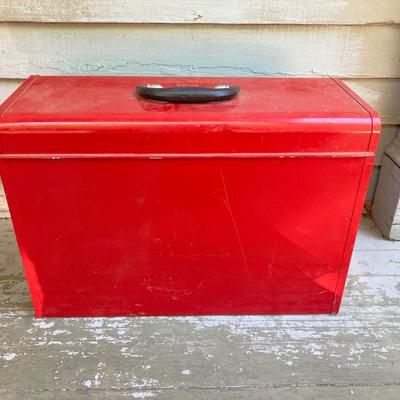 LOT 55: Craftsman Toolbox with Contents and Central Pneumatic Compressor