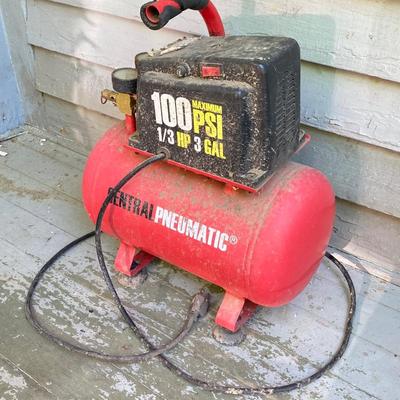 LOT 55: Craftsman Toolbox with Contents and Central Pneumatic Compressor