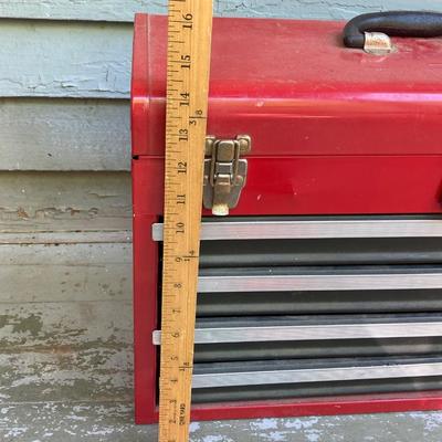 LOT 55: Craftsman Toolbox with Contents and Central Pneumatic Compressor