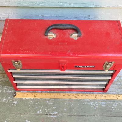 LOT 55: Craftsman Toolbox with Contents and Central Pneumatic Compressor