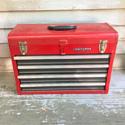 LOT 55: Craftsman Toolbox with Contents and Central Pneumatic Compressor