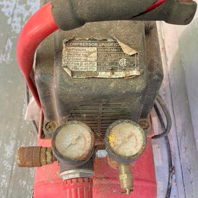 LOT 55: Craftsman Toolbox with Contents and Central Pneumatic Compressor