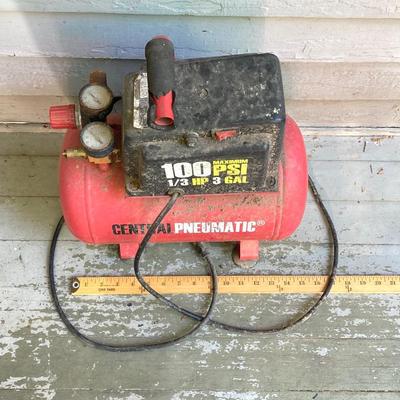 LOT 55: Craftsman Toolbox with Contents and Central Pneumatic Compressor