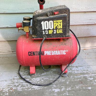 LOT 55: Craftsman Toolbox with Contents and Central Pneumatic Compressor