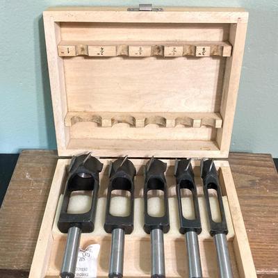 LOT 56: Vintage Wood Tools - Fulton Button Die Screw Plate, Woodtck Set, Tap, Craftsman and More