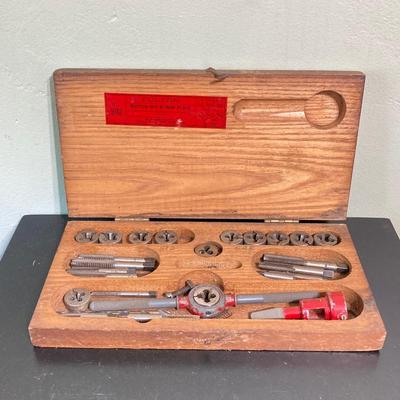 LOT 56: Vintage Wood Tools - Fulton Button Die Screw Plate, Woodtck Set, Tap, Craftsman and More
