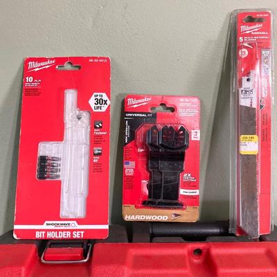 LOT 58: Milwaukee Tools and Accessories - Fuel Hex Hydraulic Driver, Charger with Storage Case and More