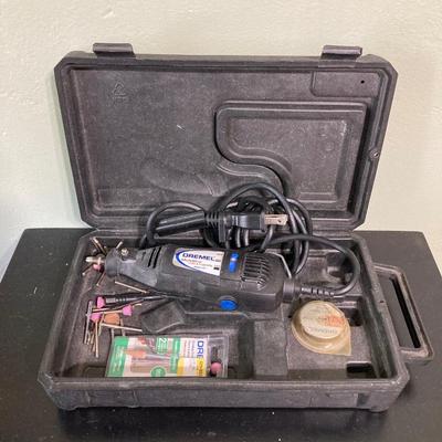 LOT 59: Assorted Tools - Hyper Tough Drill, Dremel Rotary Tool, Tough Box Storage Tote, Ryobi Reciprocating Saw, Hand Tools and More