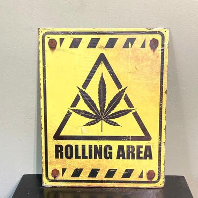 LOT 63: Rolling Area Decorative Metal Sign in Packaging