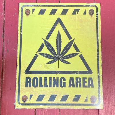 LOT 63: Rolling Area Decorative Metal Sign in Packaging