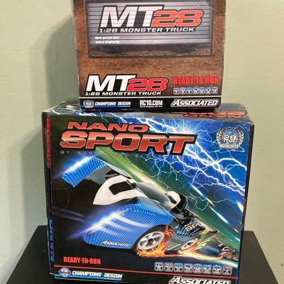 LOT 65: Associated Electrics Nano Sport RC Set and MT 28 1:28 Size Monster Truck