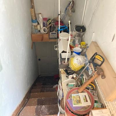 LOT 67: Hallway Storage Cleanout - Tools, Hardware and Much More