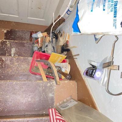 LOT 67: Hallway Storage Cleanout - Tools, Hardware and Much More