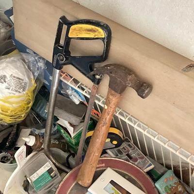 LOT 67: Hallway Storage Cleanout - Tools, Hardware and Much More