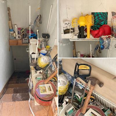 LOT 67: Hallway Storage Cleanout - Tools, Hardware and Much More