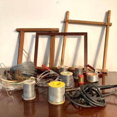 LOT 69: Stained Glass Crafters Collection - Assorted Glass, Framing, Tools, Supplies and More