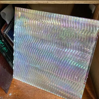 LOT 70: Inland Wizling Glass Grinding Machine with Assorted Stained Glass and More