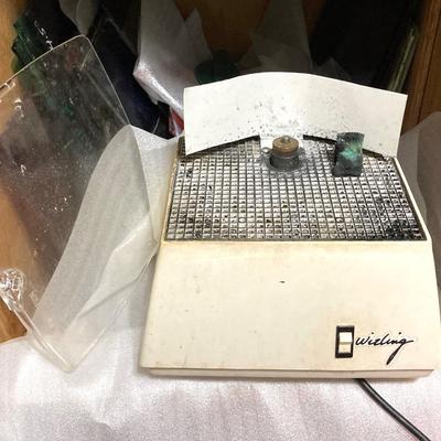 LOT 70: Inland Wizling Glass Grinding Machine with Assorted Stained Glass and More