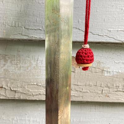 LOT 76: Ceremonial Single Edge Swords with Wood Scabbard