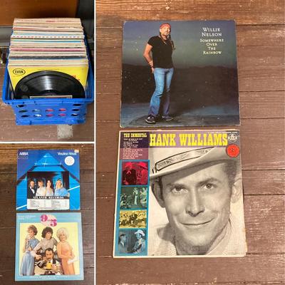 LOT 78: Vintage Album Collection - Frank Sinatra, Willie Nelson, Hank Williams, ABBA and Much More